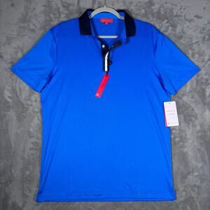 Redvanly Monroe Golf Polo Marine Blue Navy Trim NWT Men’s Medium